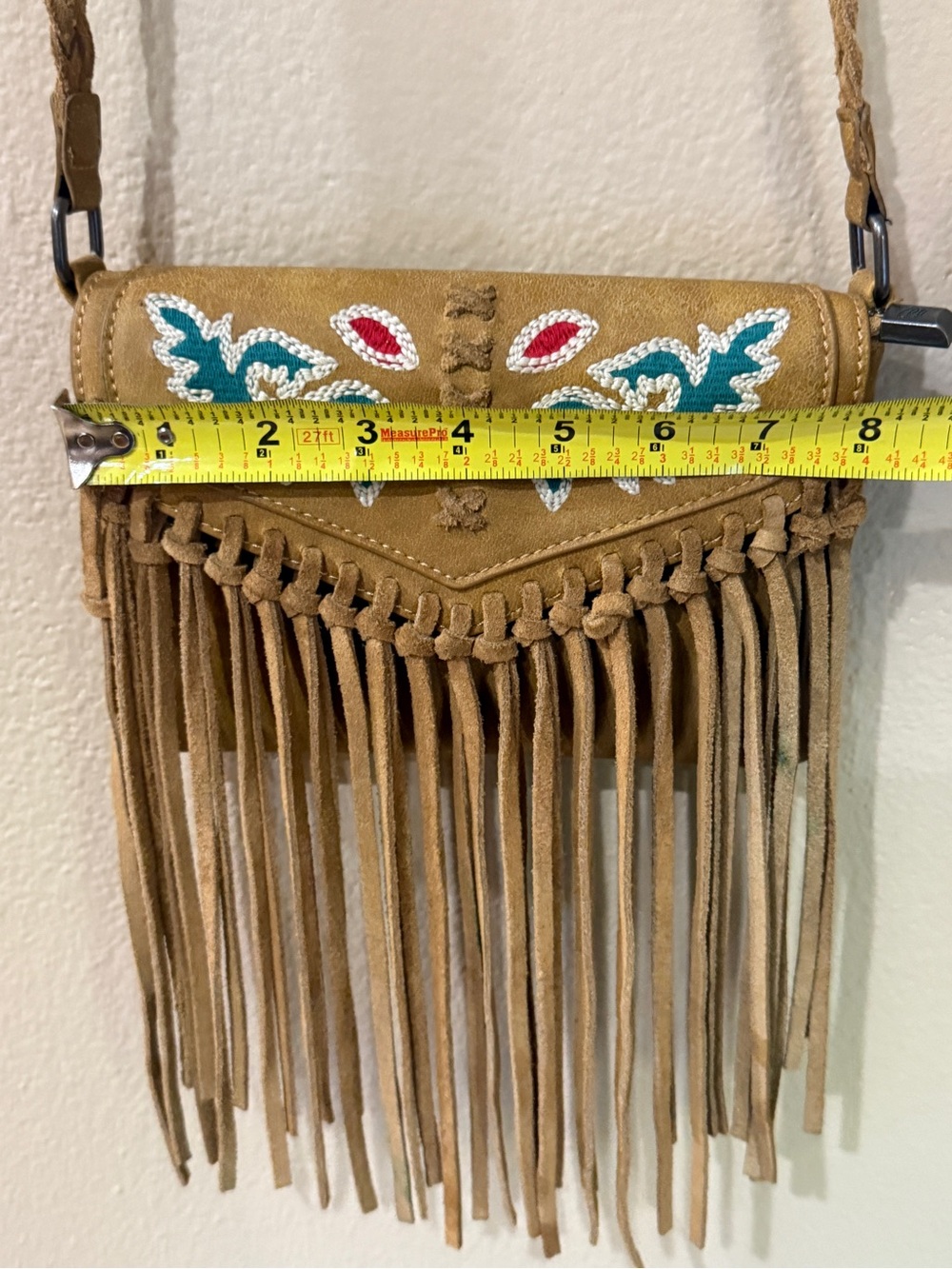 Wrangler Genuine Leather Fringe Crossbody Bag - Picture 11 of 15